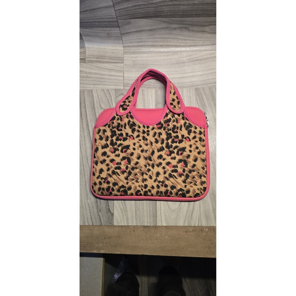 Pink & Cheetah Print Neoprene Tablet Sleeve With Handles